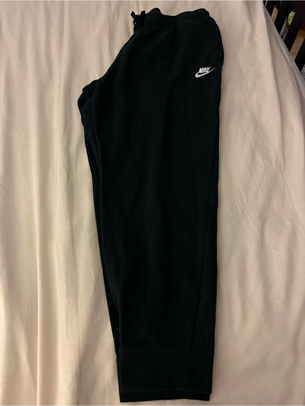 Nike Black Hoodie with White Logo Tag